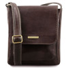 Темно-коричнева чоловіча сумка через плече JIMMY Tuscany Leather tl141407 Dark Brown Темно-коричнева чоловіча сумка через плече JIMMY Tuscany Leather tl141407 Dark Brown