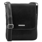Чорна сумка чоловіча на плече шкіряна Tuscany Leather tl141408 black - Фотографія № 100