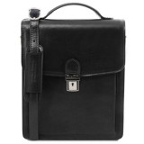Черная классическая барсетка для мужчины Tuscany Leather tl141424 Black