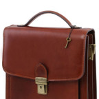 Велика шкіряна барсетка чоловіча Tuscany Leather DAVID TL141424 Brown - Фотографія № 103