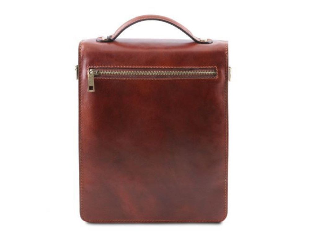 Світло-коричнева шкіряна сумка-барсетка Tuscany Leather DAVID TL141424 Med - Фотографія № 5