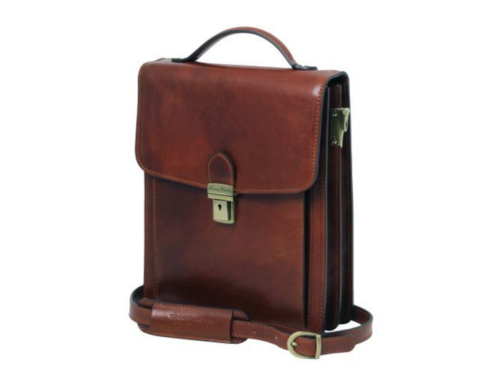Велика шкіряна барсетка чоловіча Tuscany Leather DAVID TL141424 Brown - Фотографія № 8