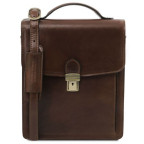 Темно-коричнева чоловіча барсетка Tuscany Leather tl141424 Dark Brown - Фотографія № 100