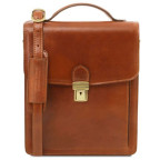 Світло-коричнева шкіряна сумка-барсетка Tuscany Leather DAVID TL141424 Med - Фотографія № 100