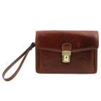Коричнева шкіряна барсетка клатч для чоловіка TOMMY Tuscany Leather TL141442 brown - Фотографія № 103