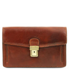 Коричнева шкіряна барсетка клатч для чоловіка TOMMY Tuscany Leather TL141442 brown - Фотографія № 100