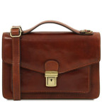 Коричнева чоловіча шкіряна барсетка Tuscany Leather TL141443 Brown - Фотографія № 100