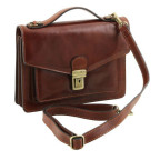 Коричнева чоловіча шкіряна барсетка Tuscany Leather TL141443 Brown - Фотографія № 102