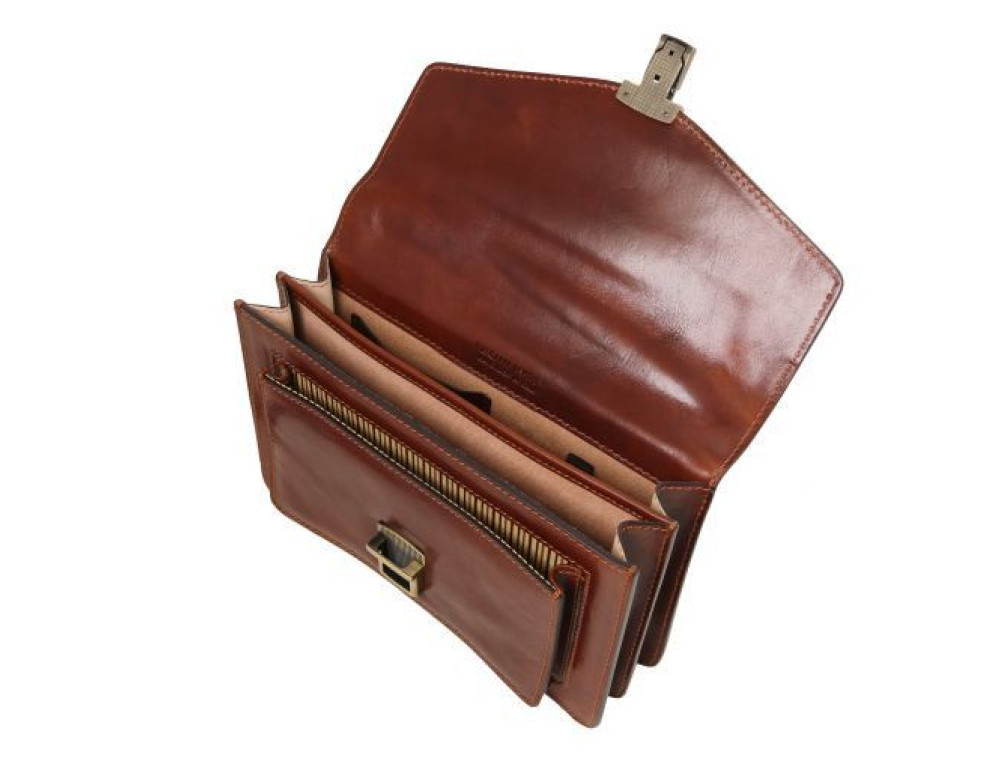 Чорна чоловіча барсетка через плече Tuscany Leather TL141443 Black - Фотографія № 4
