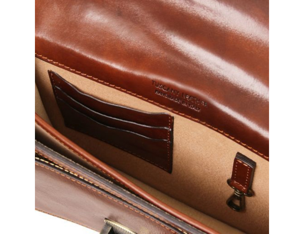 Чорна чоловіча барсетка через плече Tuscany Leather TL141443 Black - Фотографія № 5