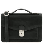 Чорна чоловіча барсетка через плече Tuscany Leather TL141443 Black - Фотографія № 100