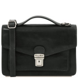 Чорна чоловіча барсетка через плече Tuscany Leather TL141443 Black