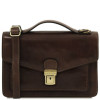 Темно-коричнева шкіряна барсетка Tuscany Leather TL141443 Dark Brown