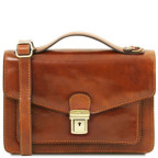 Світло-коричнева шкіряна чоловіча сумка барсетка Tuscany Leather TL141443 Med - Фотографія № 100