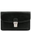 Чорна шкіряна барсетка чоловіча Tuscany Leather TL141444 Black Чорна шкіряна барсетка чоловіча Tuscany Leather TL141444 Black