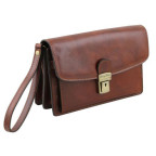 Чорна шкіряна барсетка чоловіча Tuscany Leather TL141444 Black - Фотографія № 102