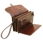 Чорна шкіряна барсетка чоловіча Tuscany Leather TL141444 Black - Фотографія № 106