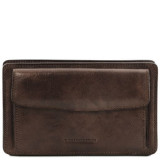 Темно-коричнева сумка клатч Tuscany Leather tl141445 Dark Brown