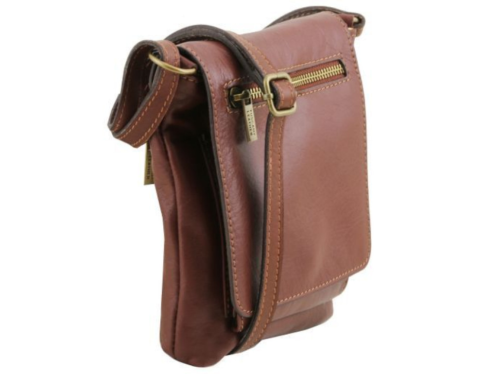 Коричнева шкіряна сумка через плече Tuscany Leather TL141510 Brown - Фотографія № 3