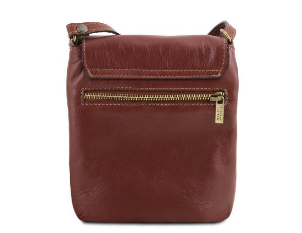 Коричнева шкіряна сумка через плече Tuscany Leather TL141510 Brown - Фотографія № 4