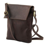 Чорна шкіряна сумка месенджер з клапаном Tuscany Leather TL141511 Black - Фотографія № 101