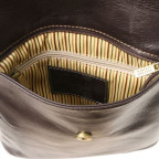 Чорна шкіряна сумка месенджер з клапаном Tuscany Leather TL141511 Black - Фотографія № 105