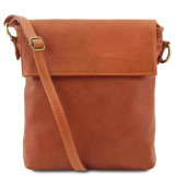 Світло-коричнева сумочка через плече з маленьким клапаном Tuscany Leather TL141511 Med