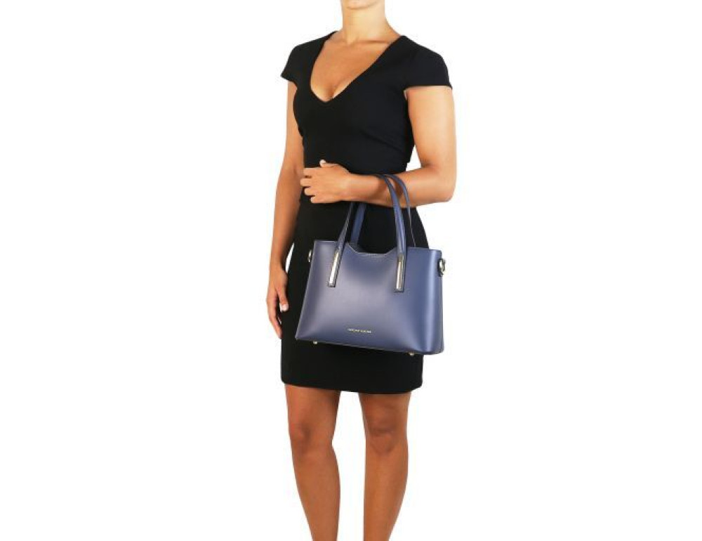 Класична жіноча сумочка OLIMPIA Tuscany Leathe TL141521 Dark Blue - Фотографія № 2