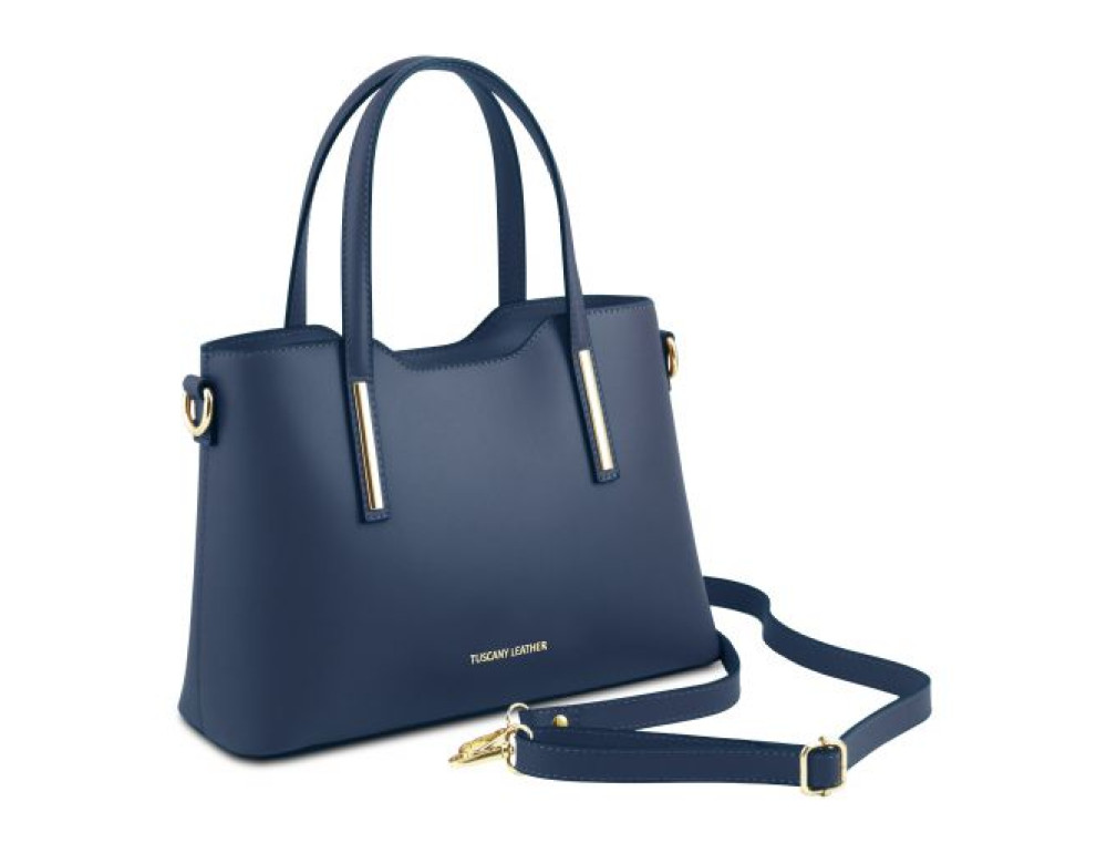 Класична жіноча сумочка OLIMPIA Tuscany Leathe TL141521 Dark Blue - Фотографія № 3