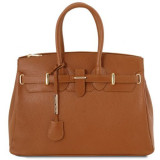 Шкіряна сумка жіноча на 15 дюймів Tuscany Leather TL141529 COGNAC