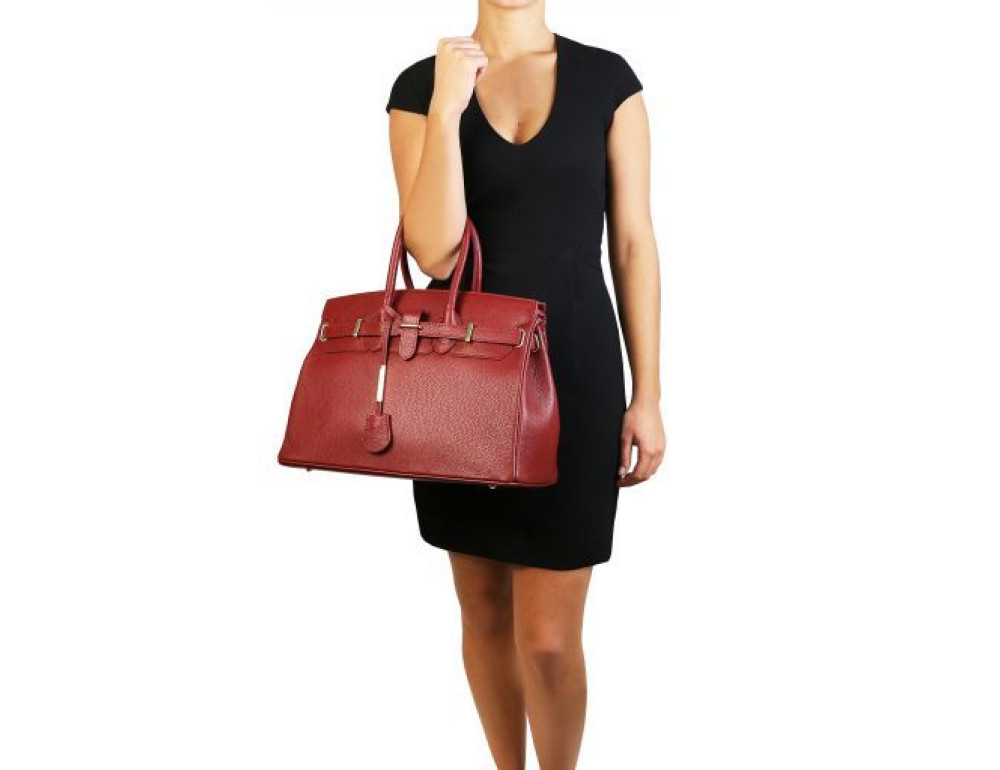 Червона жіноча сумка з натуральної шкіри Tuscany Leather TL141529 Red - Фотографія № 2