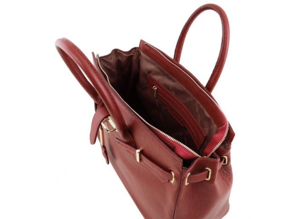 Червона жіноча сумка з натуральної шкіри Tuscany Leather TL141529 Red - Фотографія № 6