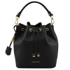 Чорна жіноча шкіряна сумка мішок Tuscany Leather Vittoria TL141531 Black