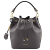 Сіра жіноча шкіряна сумка мішок Tuscany Leather Vittoria TL141531 Gray Сіра жіноча шкіряна сумка мішок Tuscany Leather Vittoria TL141531 Gray