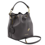 Сіра жіноча шкіряна сумка мішок Tuscany Leather Vittoria TL141531 Gray - Фотографія № 102