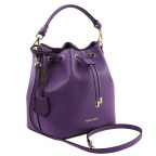 Фіолетова жіноча шкіряна сумка мішок Tuscany Leather Vittoria TL141531 Purple - Фотографія № 102