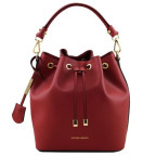Червона жіноча шкіряна сумка мішок Tuscany Leather Vittoria TL141531 Red - Фотографія № 100