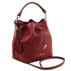 Червона жіноча шкіряна сумка мішок Tuscany Leather Vittoria TL141531 Red - Фотографія № 102