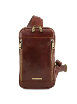 Коричнева чоловіча сумка слінг Tuscany Leather TL141536 Brown