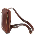 Коричнева чоловіча сумка слінг Tuscany Leather TL141536 Brown - Фотографія № 102