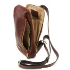 Коричнева чоловіча сумка слінг Tuscany Leather TL141536 Brown - Фотографія № 104
