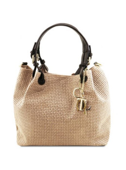 Бежевая женская кожаная сумка KEYLUCK Tuscany Leathe TL141573 BEIGE