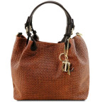 Жіноча шкіряна сумка коньячного кольору KEYLUCK Tuscany Leathe TL141573 CINNAMON - Фотографія № 100