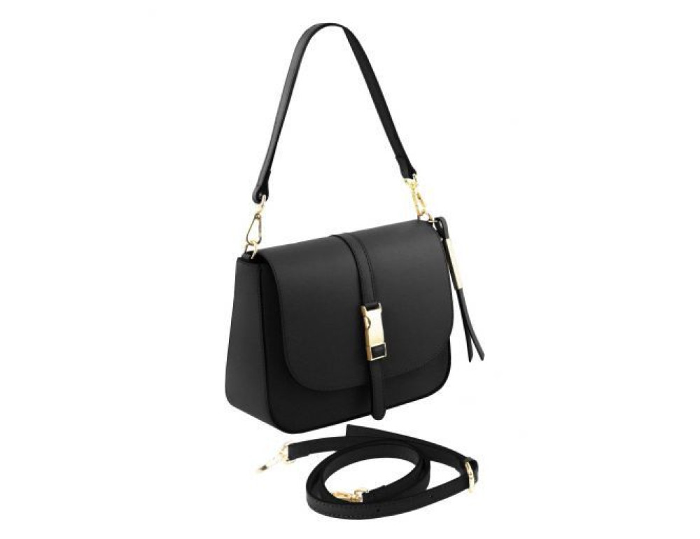Маленькая женская сумочка через плечо Tuscany Leather TL141598 Black - Фото № 3