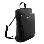 Велика шкіряна сумка-рюкзак жіноча Tuscany Leather TL141682 Black - Фотографія № 101
