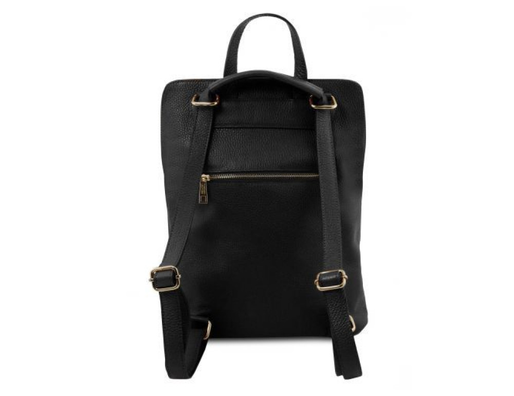 Велика шкіряна сумка-рюкзак жіноча Tuscany Leather TL141682 Black - Фотографія № 3