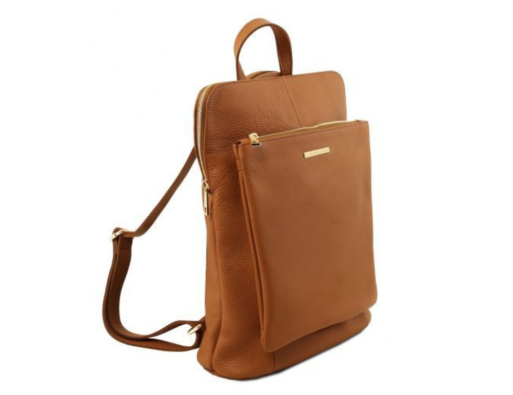 Коричневая кожаная сумка-трансформер женская Tuscany Leather TL141682 Brown - Фото № 3