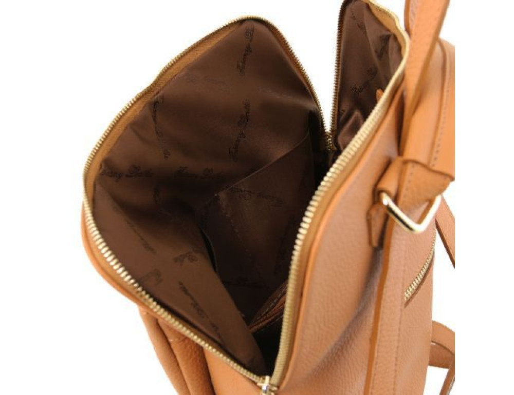 Коричневая кожаная сумка-трансформер женская Tuscany Leather TL141682 Brown - Фото № 5