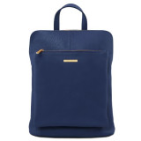 Темно-синій жіночий рюкзак-сумка зі шкіри Tuscany Leather TL141682 Dark Blue