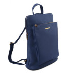 Темно-синій жіночий рюкзак-сумка зі шкіри Tuscany Leather TL141682 Dark Blue - Фотографія № 102